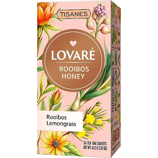 Чай Lovare Rooibos honey ройбуш з травами 43,2 г - фото 1