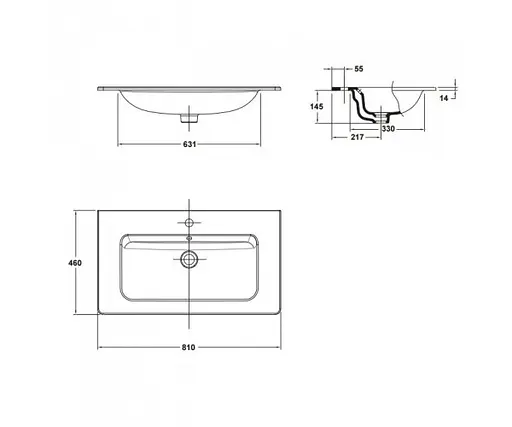 Умивальник Sanwerk "Емма" 81 (UV0000133), Білий - фото 2