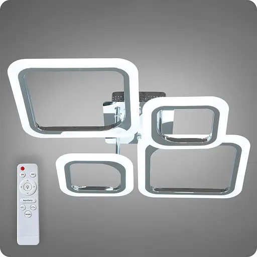 Люстра світлодіодна 517 Dlight з пультом 52Вт Хром (02134) - фото 1