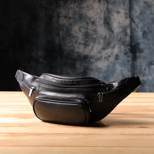 Цікава чоловіча сумка на пояс із гладкої натуральної шкіри TONY PEROTTI 42х12х6 см sum0028955 - фото 9