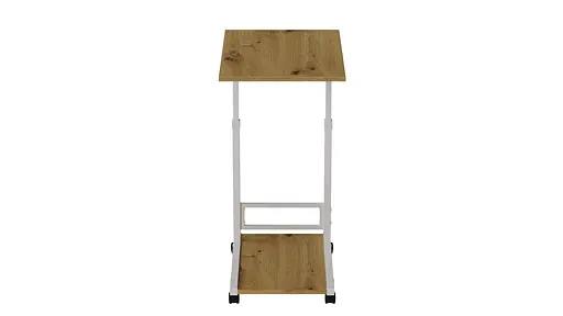 Стол приставной Ferrum-decor Френа 62x40x60 металл Белый ДСП Дуб Артизан 16мм (FRD-102517) - фото 2