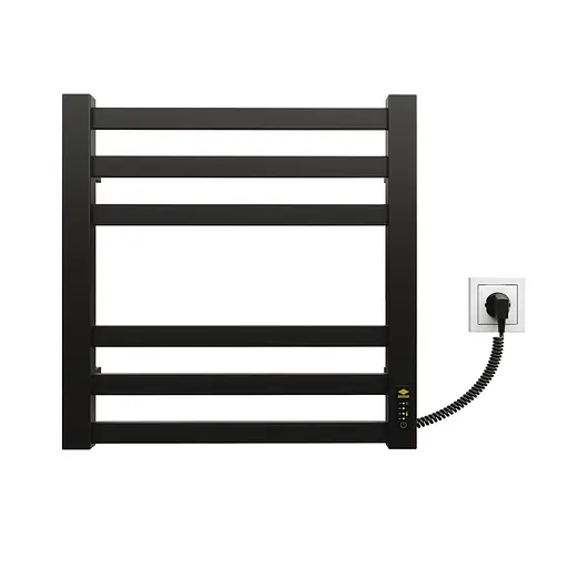 Електрична рушникосушарка Kosser Герда 500x500 ER ДГ01ER, Чорний матовий, Праве - фото 2