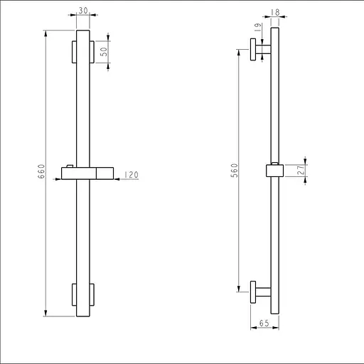 Душова стійка нержавіюча сталь чорний Wezer STK-02-B Чорний матовий - фото 2