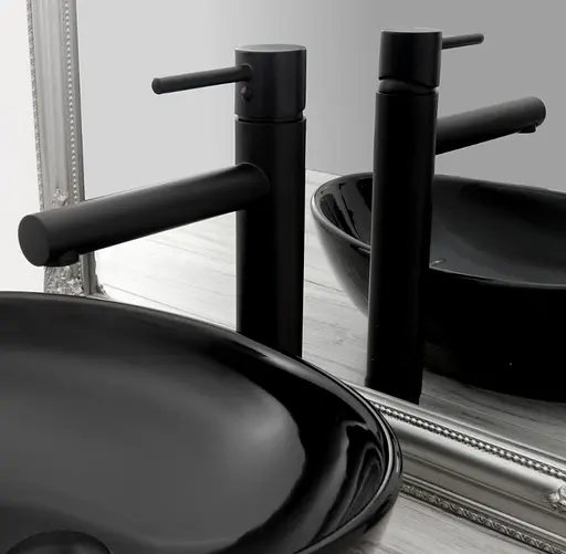 Смеситель для умывальника Rea Tess black высокий REA-B0229 Черный - фото 6