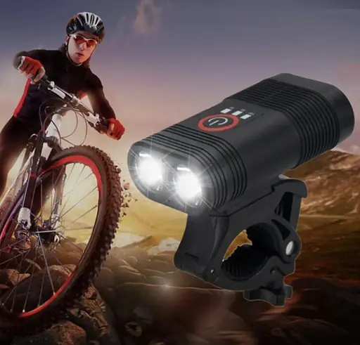 Велосипедный фонарь Y12Pro-2XPE + индикация заряда + microUSB + 5 режимов - фото 2