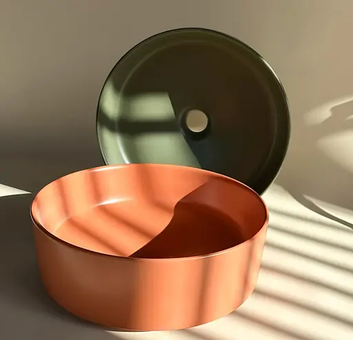 Умивальник Rea Sami green matt хакі накладний REA-U4567, Цветной - фото 5