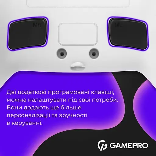 Геймпад GamePro GPS20W 2.4G/BT 5.1/USB бездротовий Switch/PC/PS/iOS/Android RGB White (GPS20W) - фото 7