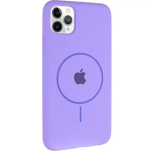 Чехол Epik Silicone Case Full Protective AA with MagSafe для Apple iPhone 11 Pro Max 6.5 Сиреневый/Dasheen