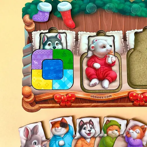 Деревянный сортер "Животные в кроватке" Ubumblebees PSD302 (ПСД302) - фото 8