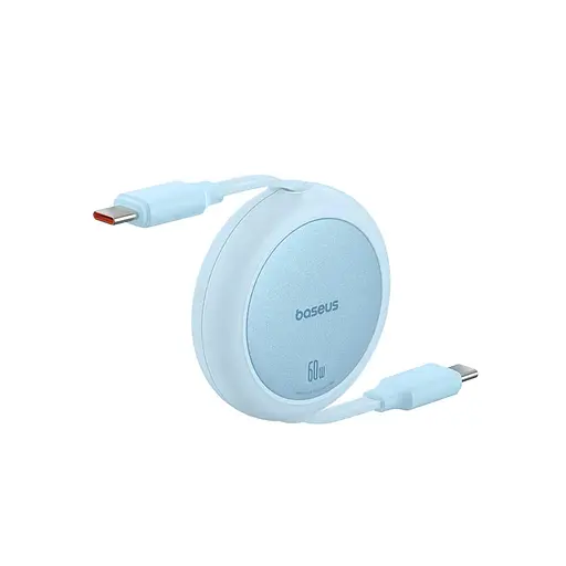 Кабель Baseus Free2Pull Mini Charging Cable USB-C to USB-C 60W 1m Galaxy Blue - фото 4