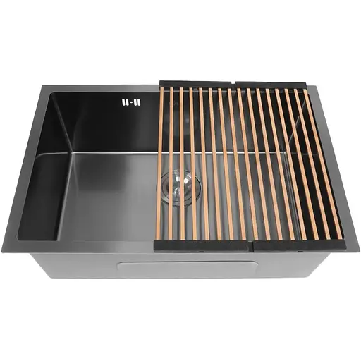 Черная мойка для кухни Nett NB-6845 из нержавейки с PVD покрытием