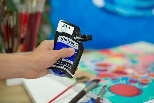 Акриловая краска Sennelier Abstract, 120 мл, Ультрамариновый синий (Ultramarine Blue) - фото 4