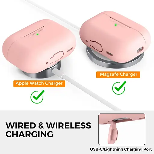 Чехол AhaStyle Colorful Silicone Case для AirPods Pro 2 Pink (CP-187-2-C-PK) [133841] - фото 5