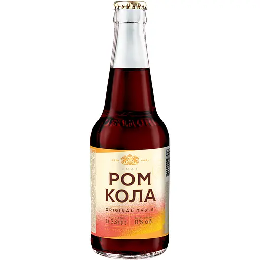 Напій слабоалкогольний Оболонь Ром Кола 8% 0.33 л (530)