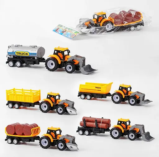 Трактор с прицепом 669-21, инерция, в пакете (6990488090249) Микс - фото 1