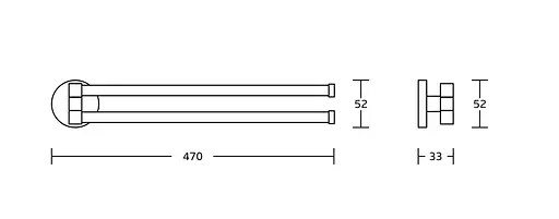 Тримач для рушника VBI Venus brushed gold поворотна подвійна VBI-040018BG Золотий - фото 2