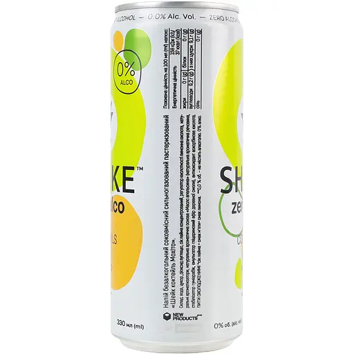 Напій безалкогольний Shake коктейль Мохіто соковмісний сильногазований пастеризований 0.33 л - фото 2