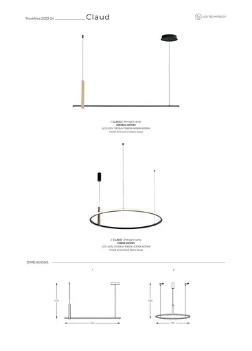 Люстра CLAUD 22808-WOOD Zuma Line - фото 2