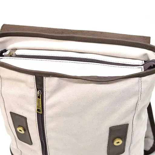 Рюкзак городской, парусина+кожа TARWA 40х30х16 см sum0028436 - фото 7