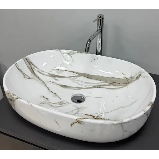 Умивальник VBI Modena lava накладний VBI-012006, Мармур - фото 1
