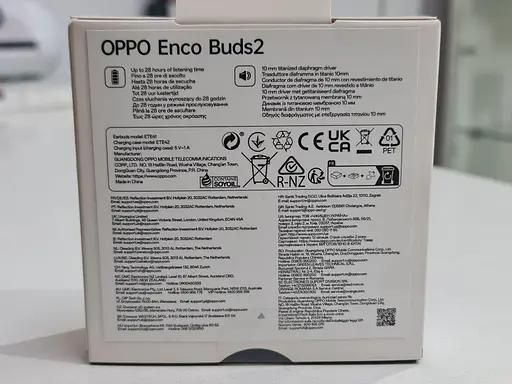 Навушники бездротові Oppo Enco Buds 2 Air 2i ETE41 Moonlight білі - фото 5