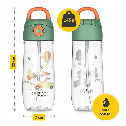 Пляшка для води дитяча 4FIZJO 550 мл Mix (P-5905973403719) - фото 6