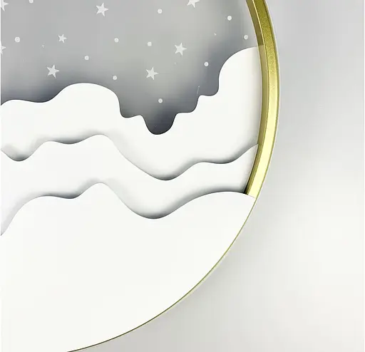 Креативна світлодіодна стельова люстра | Line F | Арт. 2359-500 WT+GD - фото 2