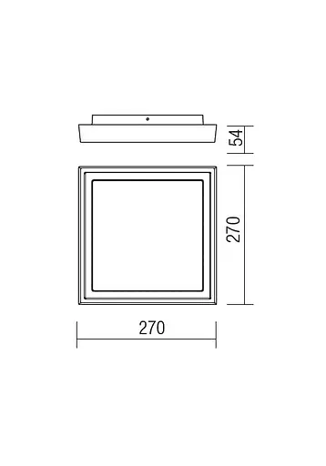 Стельовий світильник BEZEL PL M LED 25W IP54 DB 3000K (SQ) (5.1.2) Redo 9188 - фото 2