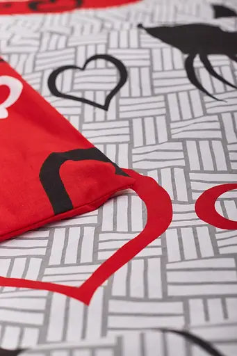 Підковдра Moon&Star Бязь Gold Люкс Love Cats Євро 200x220 см - фото 5