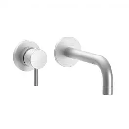 Смеситель для раковины настенный Paffoni Stick излив 175 мм steel SK006ST70, Нержавеющая сталь - фото 1