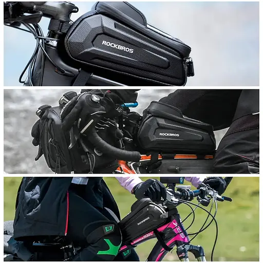 Велосумка на раму RockBros B68 чорна 1.7 л - фото 13