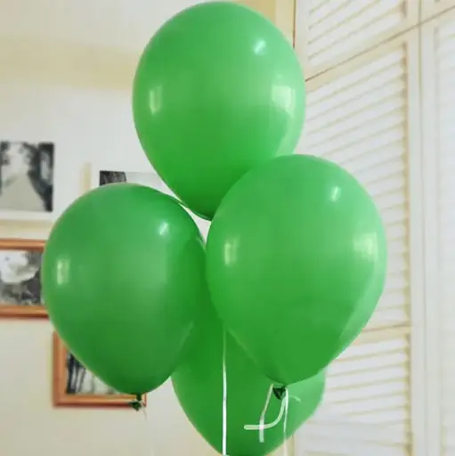 Шарик воздушный латексный 30 см (100) зеленый, матовый, IDEA7-DL-007 - фото 3