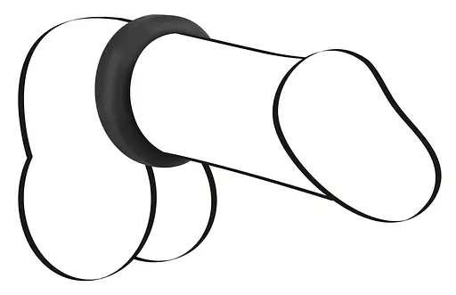 Эрекционное кольцо Black Velvets Cock Ring 3.2 см черный - фото 10