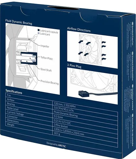 Вентилятор Arctic F12 120MM (ACFAN00201A) - фото 5