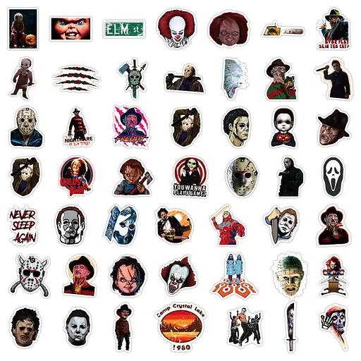 Стікерпак Хорор Набір наклейок GeekLand Horror 100 штук - фото 5