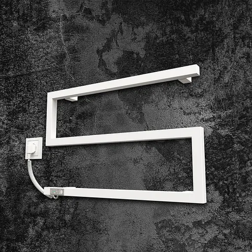 Електрична рушникосушарка Kosser Зета 350x550 EL тайм. білий ЗЗ01ELW, Білий матовий, Ліве - фото 1