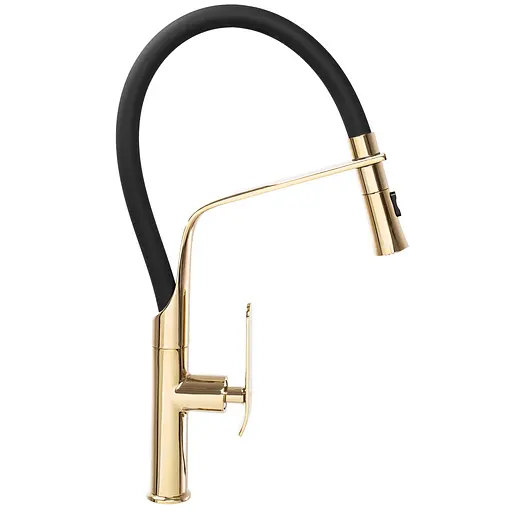 Смеситель для кухни Rea Castor высокий black/gold REA-B6936 Черный - фото 2