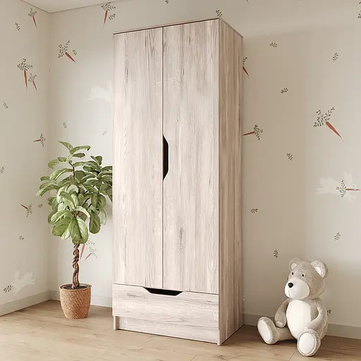 Шафа розпашна MebelStar 2Д1Ш Лілу 80x50x210 см Аляска сірий (MBS-1401)