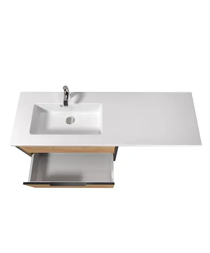 Тумба Мойдодир Line Craft 80-A Adam 140 L підвісна з крилом над пральною машиною - фото 6