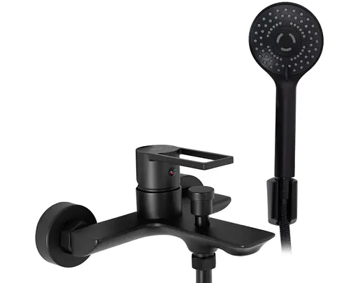 Смеситель для ванны Rea Flip настенный black REA-B2003 Черный матовый - фото 1