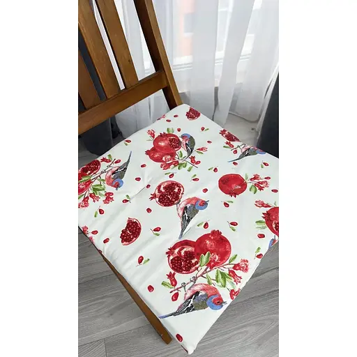 Водоотталкивающая подушка на стул Гранатовый принт (2 шт.) - фото 7