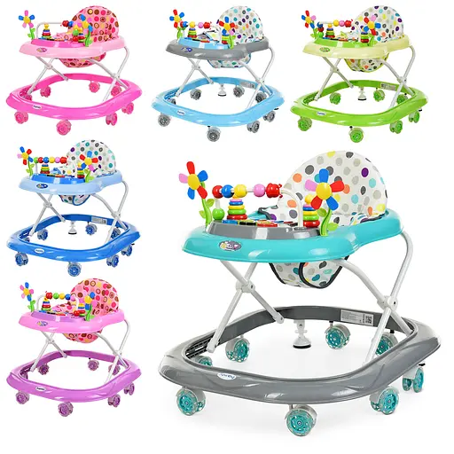 Ходунки, колеса 8 шт., 6 см, регульована висота, музика, світло, M3619 (В асортименті) - фото 2