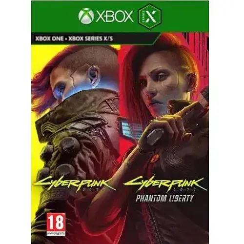 Гра Cyberpunk 2077 + DLC Phantom Liberty Bundle (ваучер на скачування) (російська версія) (Xbox One Xbox Series X S)