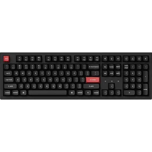 Keychron Клавіатура механічна K10 Pro 100Key, K pro Red, WL/BT/USB-A, Hot-Swap, QMK, EN/UKR, RGB, чорний - фото 2
