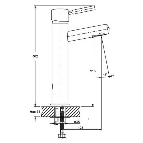 Змішувач для умивальника Haiba HANS 001 високий (HB0841) - фото 2