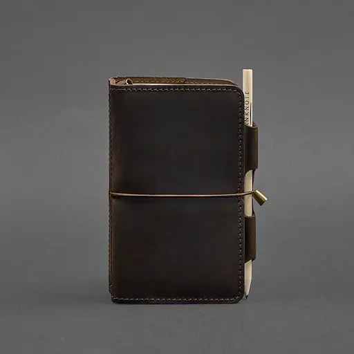 Шкіряний блокнот (Софт-бук) 3.0 темно-коричневий - фото 6