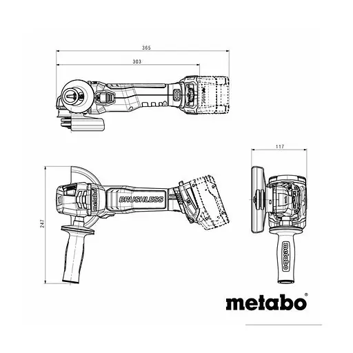 Кутова шліфмашина Metabo WVB 18 LT BL 11-125 Quick (135536) - фото 4