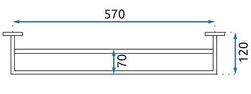 Вішалка подвійна для рушника Rea Erlo 2 хром REA-80003 Хром - фото 4