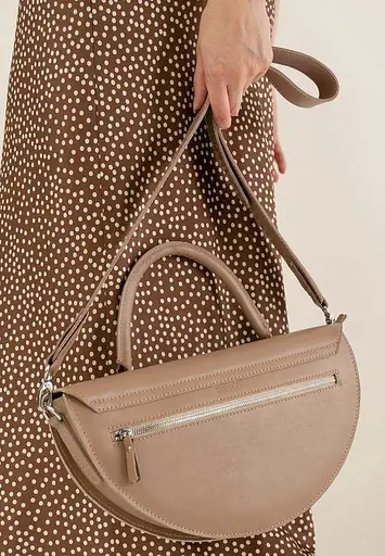 Жіноча шкіряна сумка Сhris maxi карамель краст - фото 5