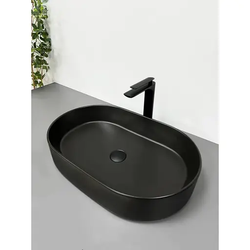 Умивальник VBI Verona 60 black matt накладний VBI-011303, Чорний матовий - фото 1